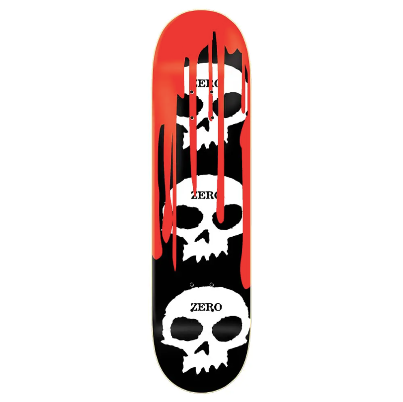 Tabla Zero - 3 Skull Blood Black 8.25" + Lija